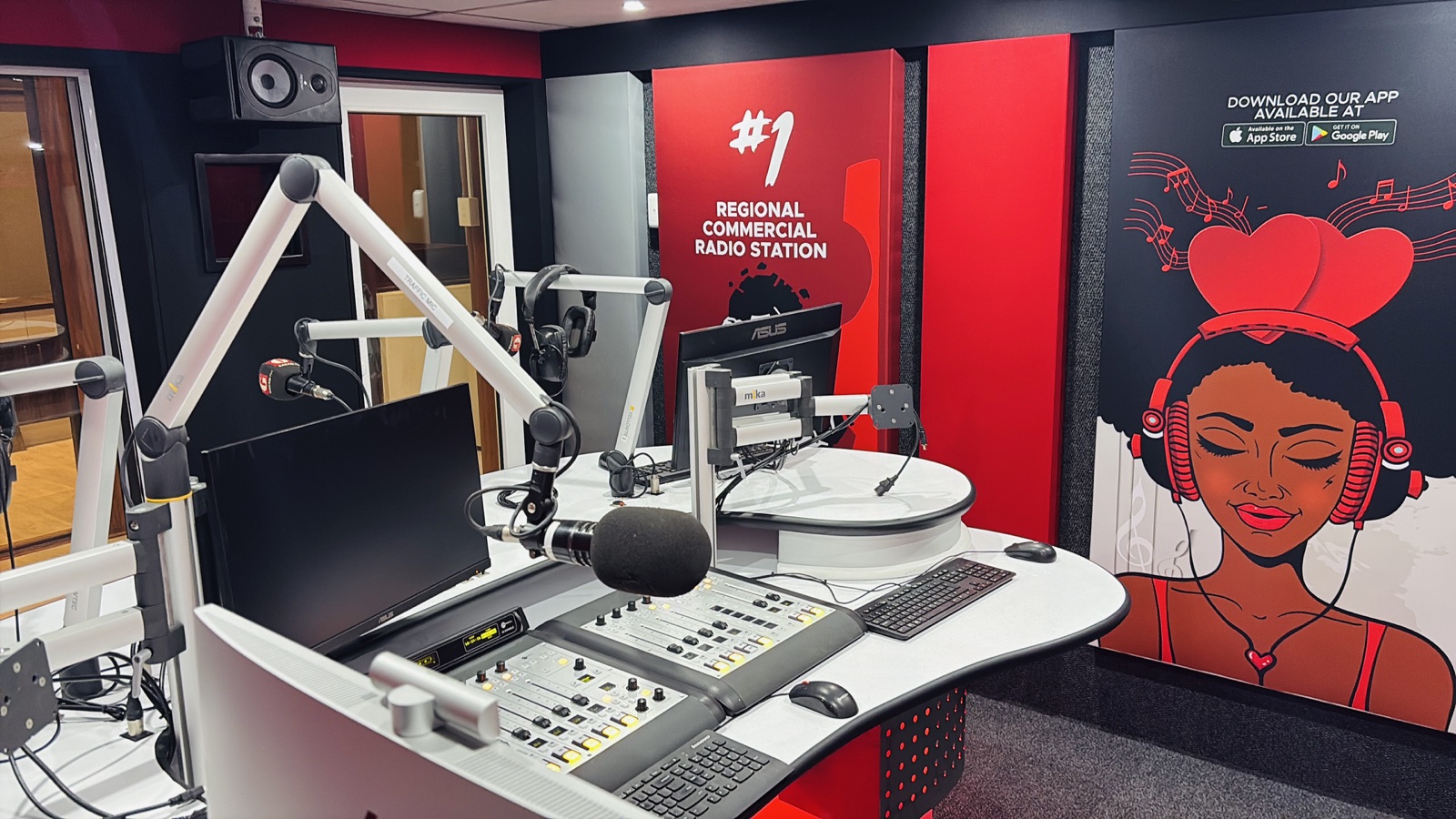 Broadcast console and legacy control surface with meters and faders